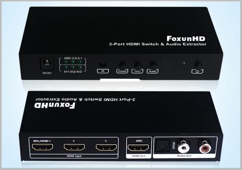 工业级 HDMI 4k@30Hz切换器带音频分离 SW06 