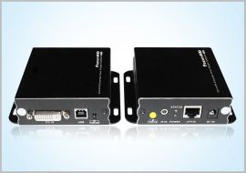  工业级HDBaseT  DVI KVM+IR单网延长器EX43